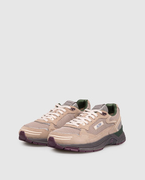 AUTRY Beige Hyperway combination sneakers HYLMCI07