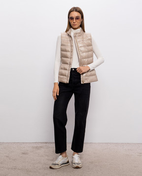 Herno Beige down vest GIULIA PI0661DIC12017Z