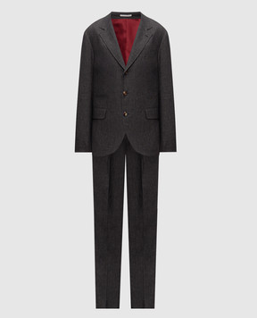 Brunello Cucinelli Gray linen suit MB430LDTH