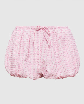 Simkhai Addie Bubble Pink Check Shorts 3264016SW