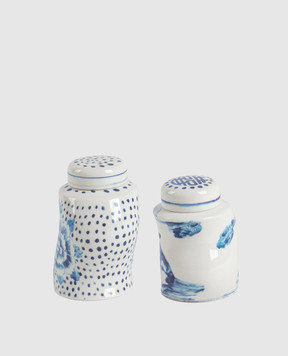 SELETTI Set of porcelain spice containers Classics on acid DOTS & GINGER 11289