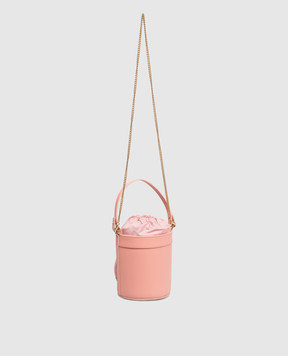 Dolce&Gabbana Children's pink leather bucket bag with monogram EB0266A1065