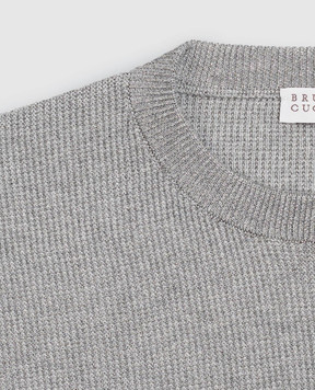 Brunello Cucinelli Children's gray jumper with lurex BAZM23000C