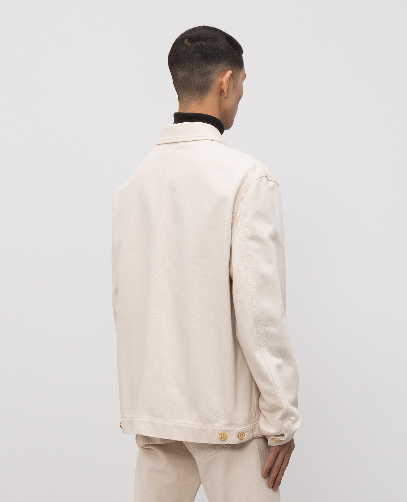 Medusa Biggie beige denim jacket Versace 4
