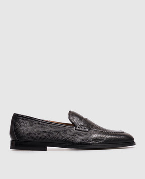 Doucal's Black leather loafers DU2983STREUF054