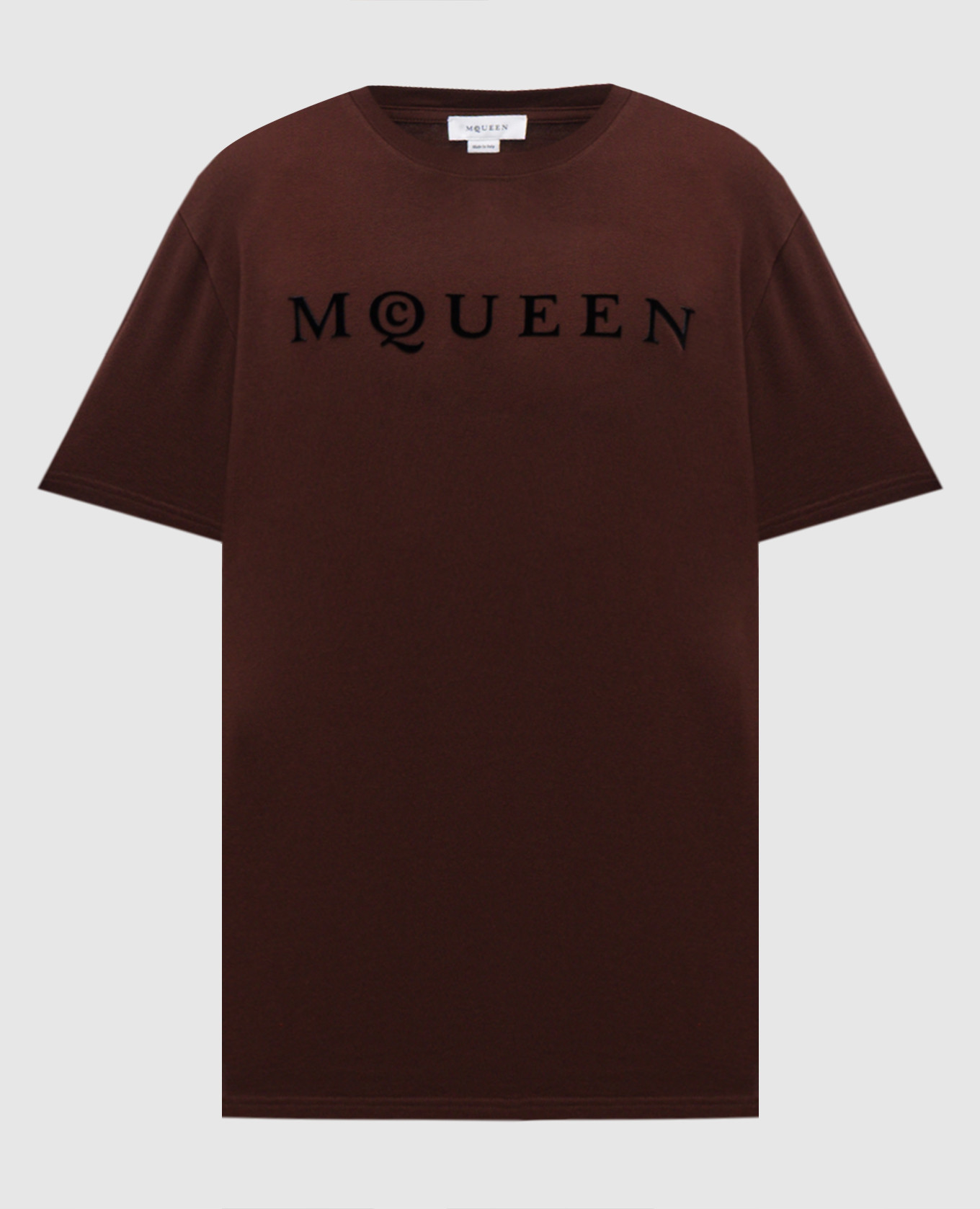 

Brown T-shirt with logo Alexander McQueen
