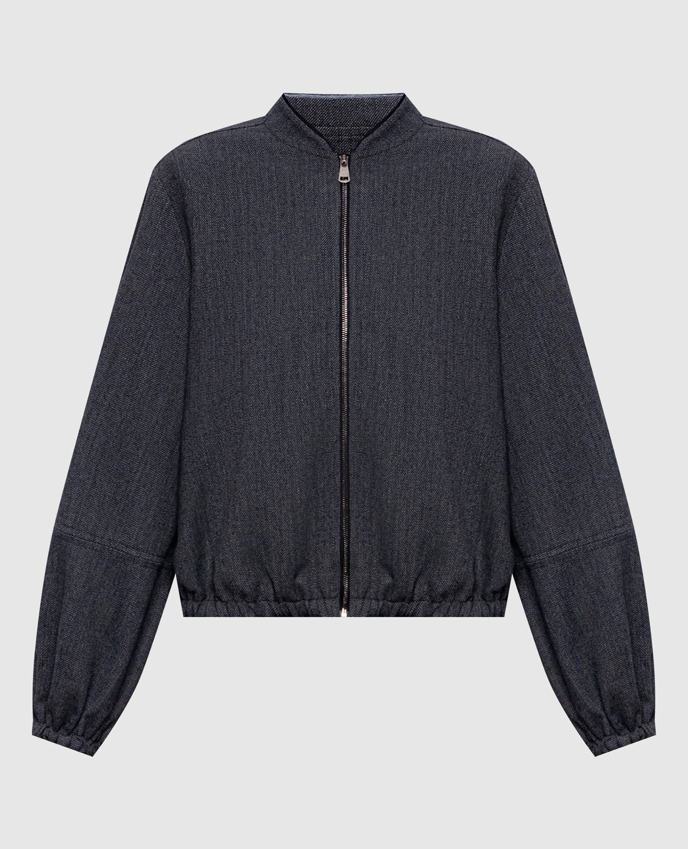 Gray bomber jacket with wool Fabiana Filippi