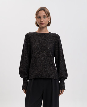 Twinset Black wool and cashmere sweater with lurex 262TP3512
