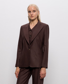 Marco Pescarolo Airis brown wool and cashmere jacket AIRISD5429