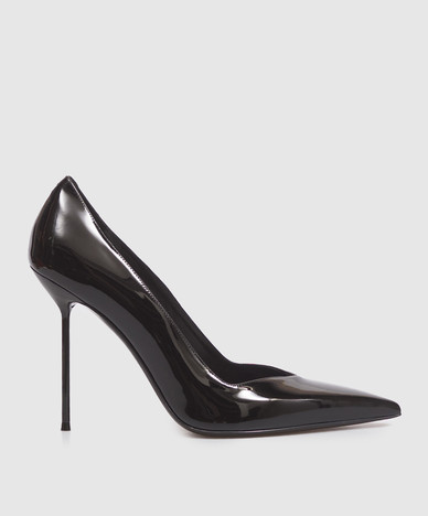 Black patent leather Lidia shoes