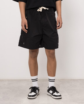 Palm Angels Black Palm Cargo Shorts PAMCS002FB001