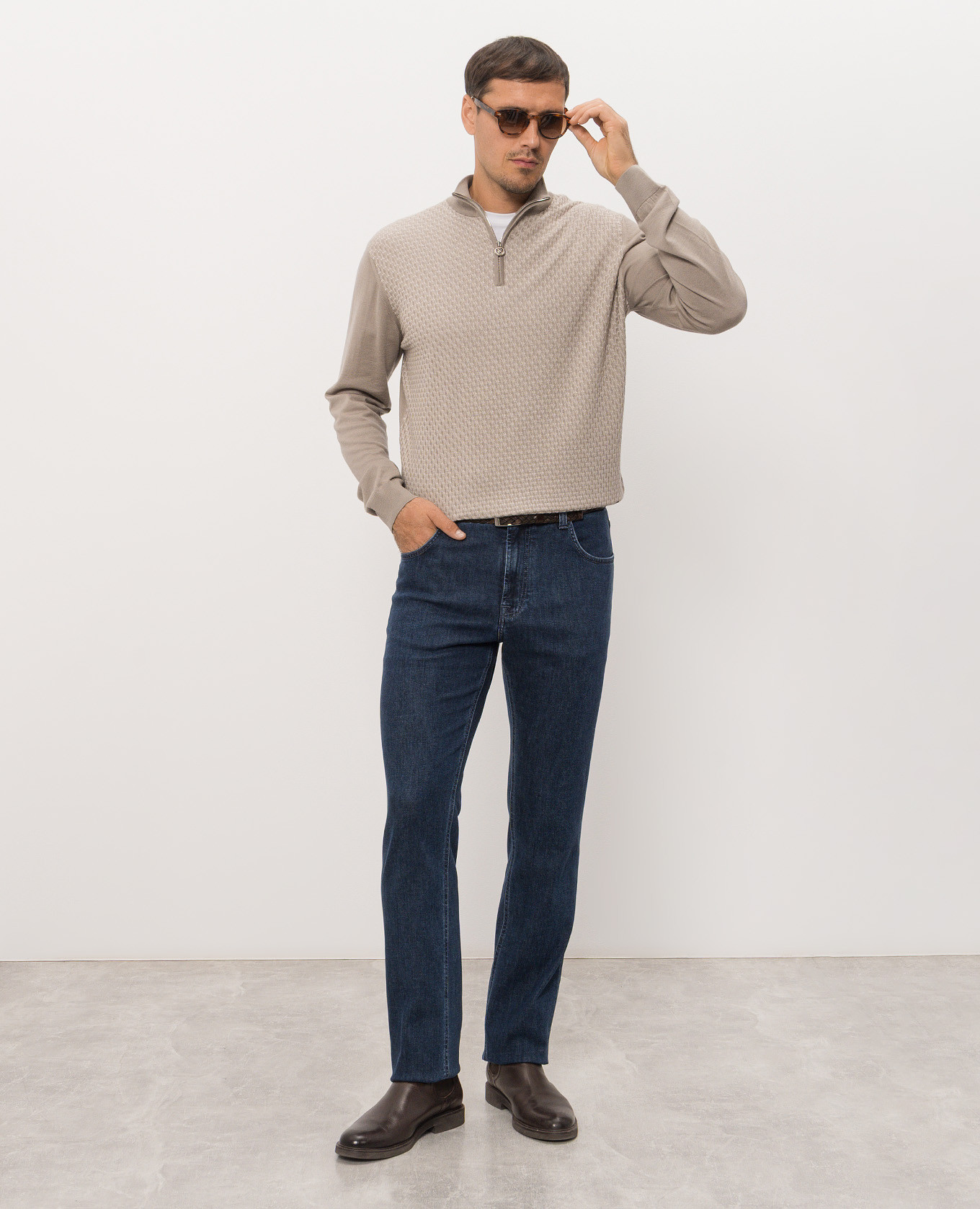 Beige wool, silk and cashmere jumper Stefano Ricci 2