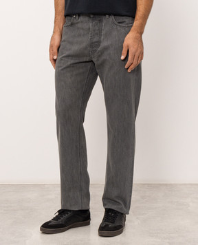 Stone Island Grey jeans with logo patch L2S14J100005S0J35