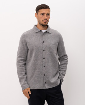 Peserico Gray wool and cashmere shirt R59599F1209470