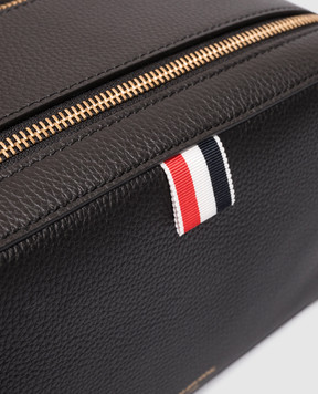 Thom Browne Black leather vanity case MAC042AL0105