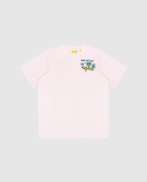 Off-White Children's pink Daisy T-shirt 44GAA001S26J004