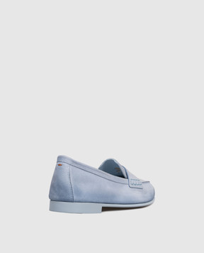Santoni Blue suede loafers WUVD72025GOMSAEA