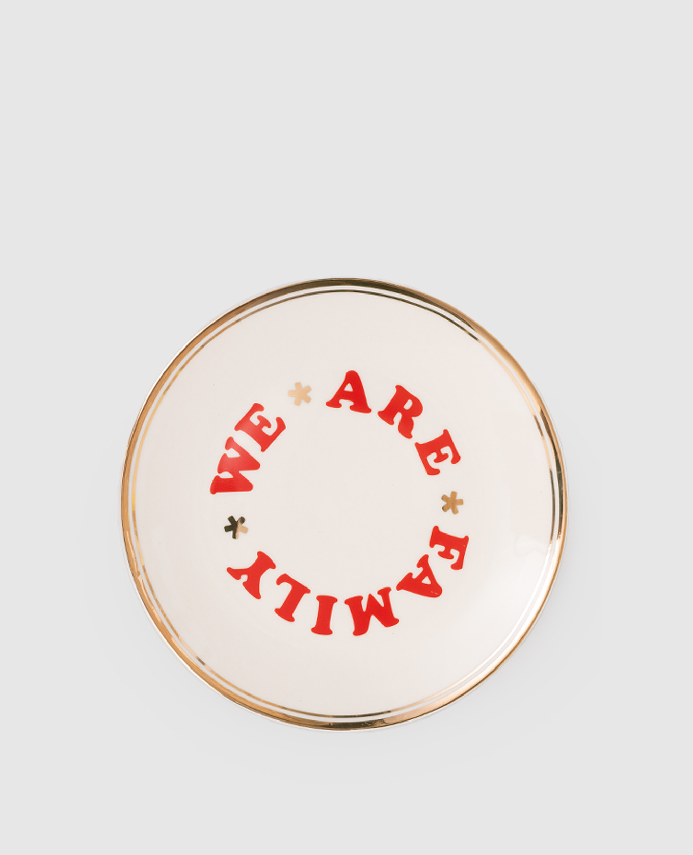 

White porcelain bread plate We Are Family Bitossi Home