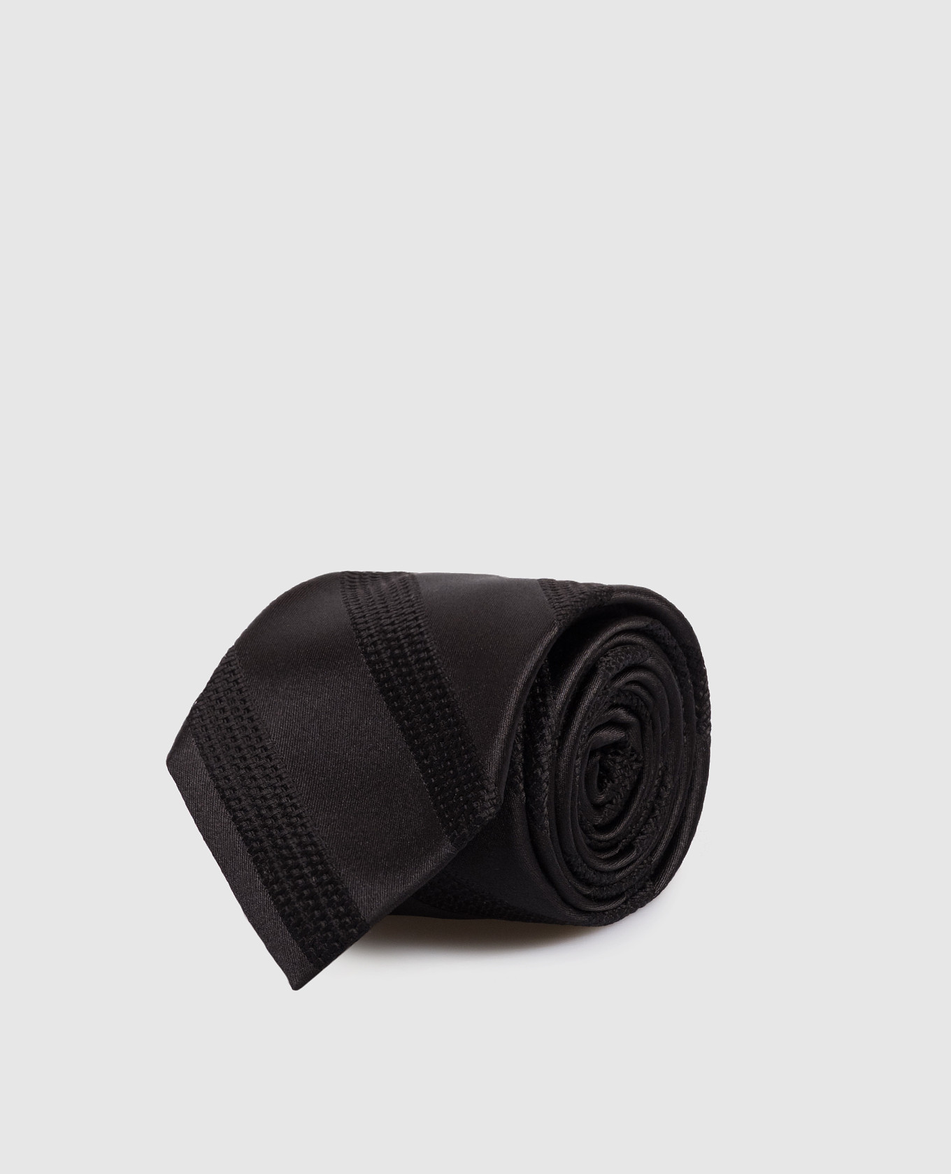 

Black striped silk tie Stefano Ricci
