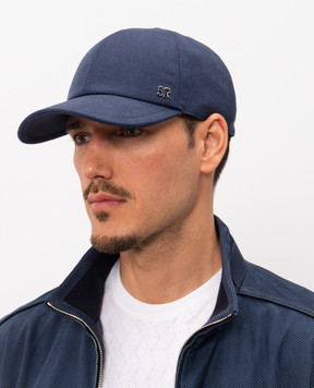 Stefano Ricci Blue cashmere and silk cap MCV610013EMA0035