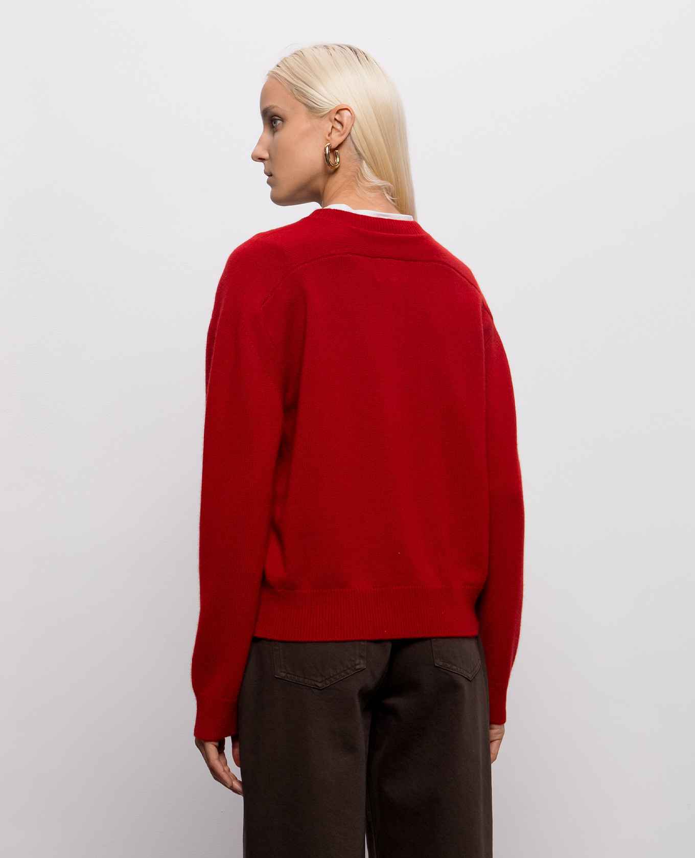 Red MALO cashmere jumper Loulou de Saison 4