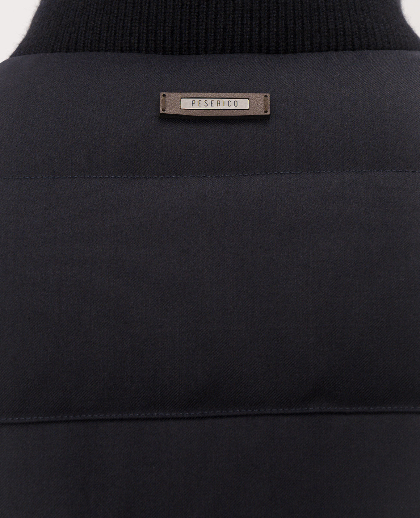 Navy blue wool down vest Peserico 5