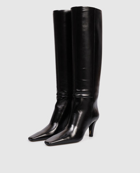 Saint Laurent Black glossy leather boots JILL 839749AAEHW