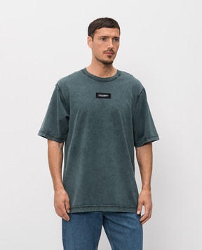 Dolce&Gabbana Green t-shirt with logo patch G8RI4TG7P1O