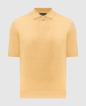 Stefano Ricci Yellow polo with silk and linen K616445P30F26112