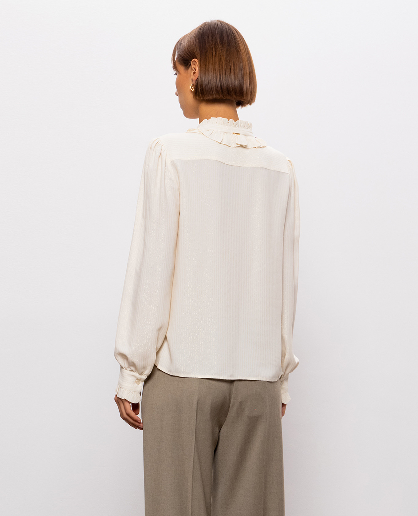 Beige blouse with silk Twinset 4