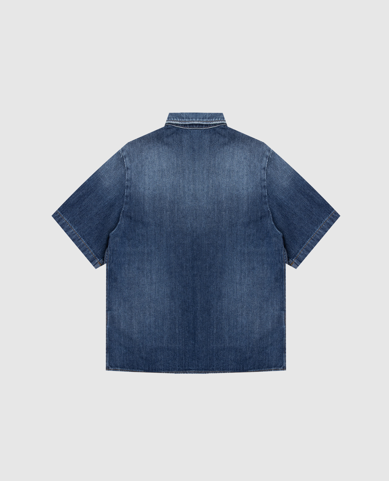 Children's blue denim shirt with logo patch Dolce&Gabbana 2