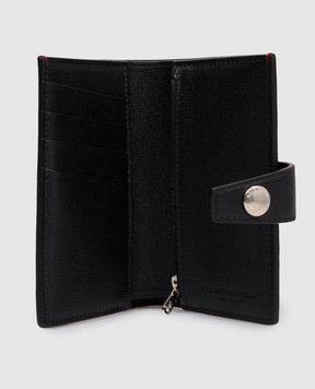 Brunello Cucinelli Black leather wallet with embossed logo MWRLBU439