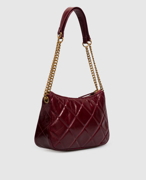 Twinset Burgundy glossy leather bag Liliane 262TD8151