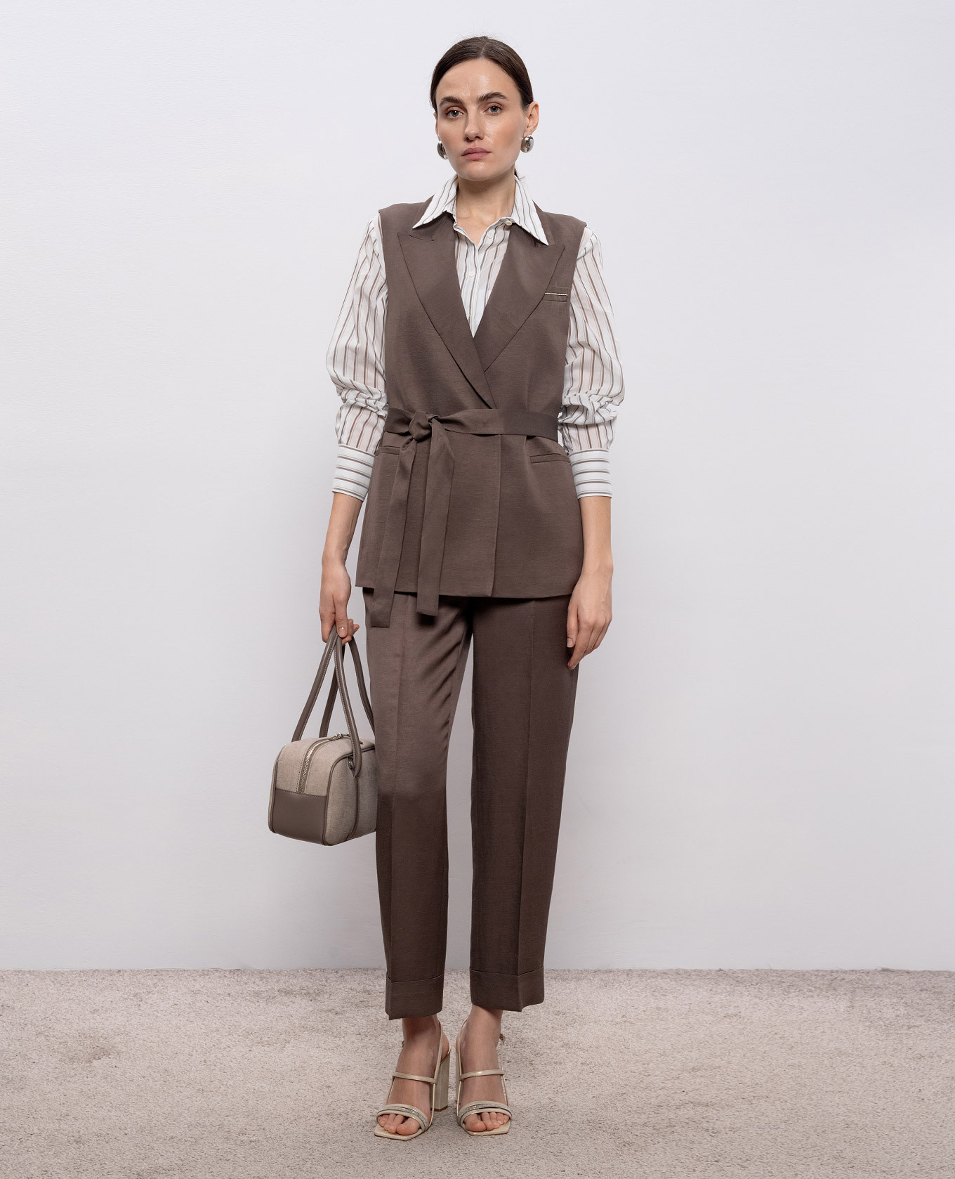 

White striped silk shirt Peserico