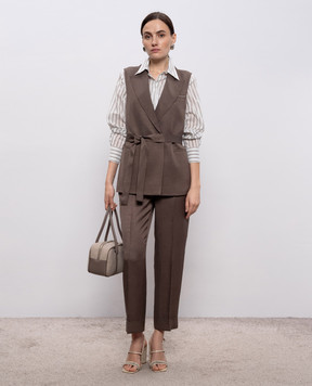 Peserico White striped silk shirt A06338D08354