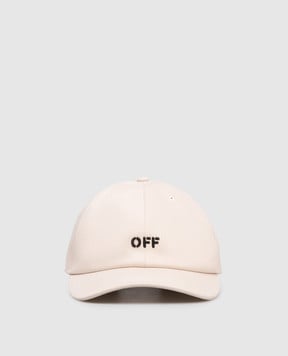 Off-White Beige cap with logo OMLA04AF25FAB008