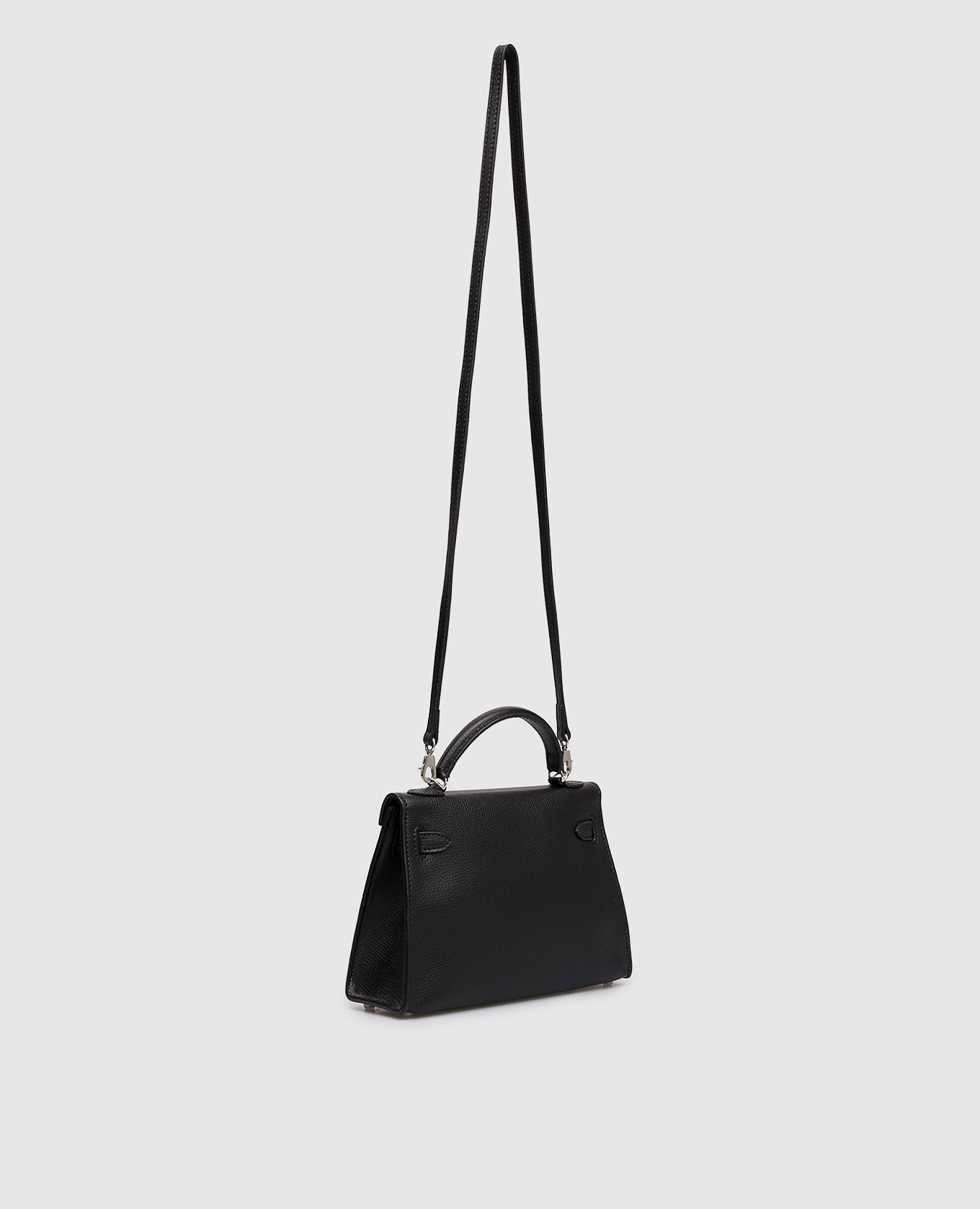 Black leather satchel bag Babe Pay Pls 3