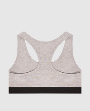 Palm Angels Grey top with logo pattern PLA1UWTP04SI
