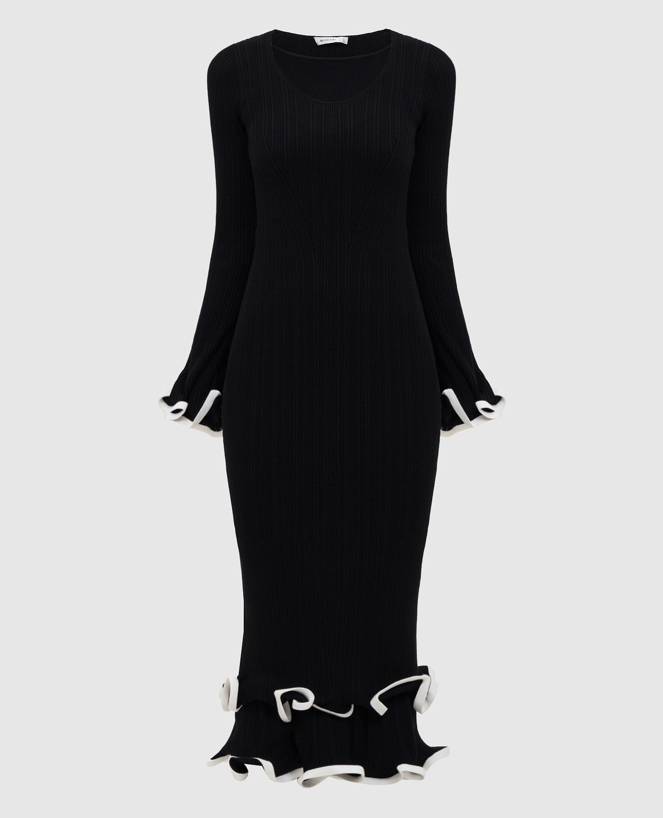 

Solani black dress with ruffles Simkhai