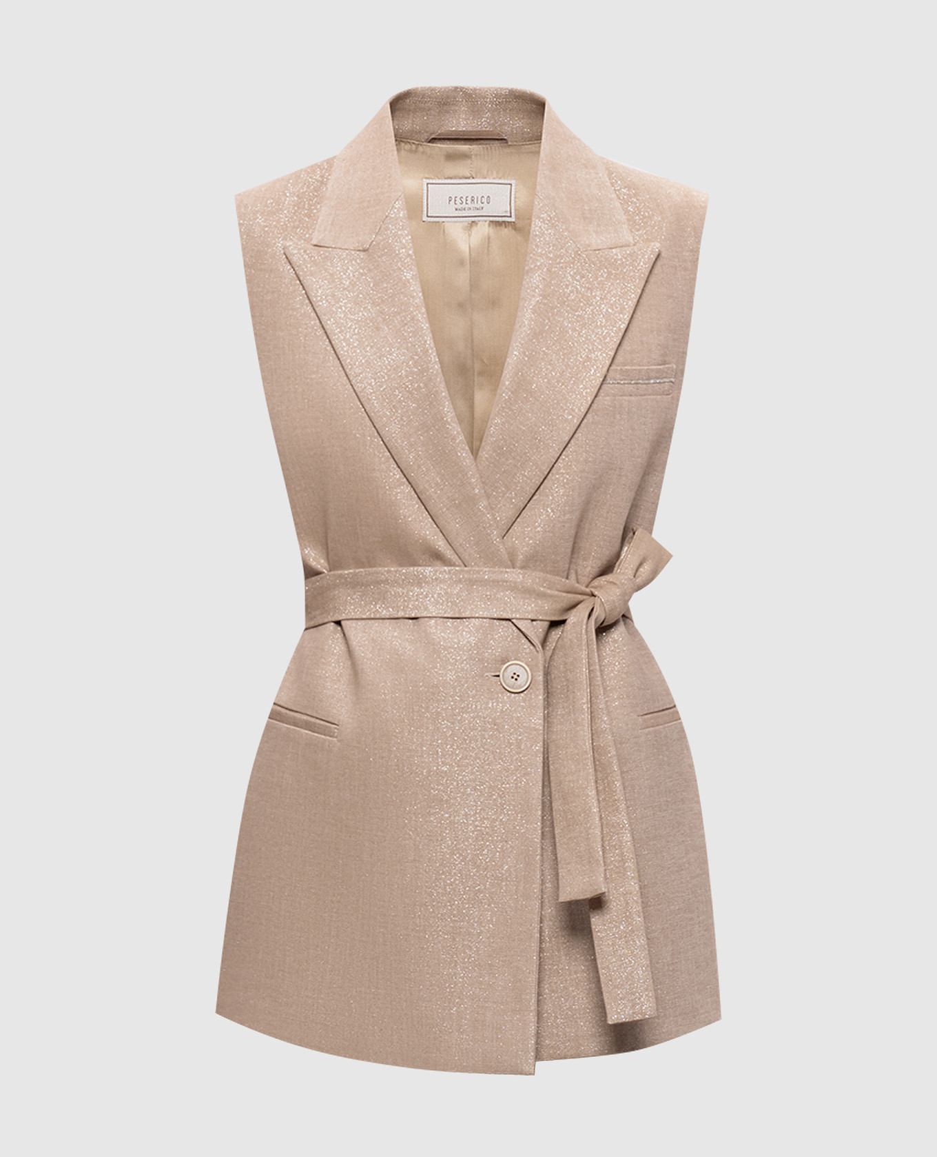 Beige vest with lurex