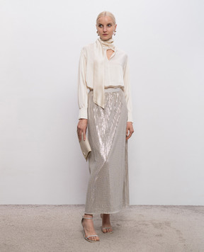 Max & Co Beige ECO skirt with sequins MCOECO
