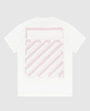 Off-White Children's white T-shirt with logo print 44GAA001S26J008