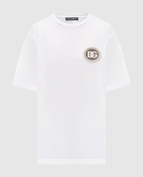 Dolce&Gabbana White T-shirt with logo G8PN9ZG7PZF