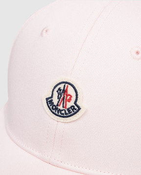 Moncler ENFANT Children's pink cap with logo patch L19543B000170U082