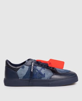 Off-White Blue Vulc Low combo sneakers OMIA293F25FAB001