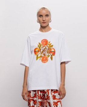Dolce&Gabbana White T-shirt with print F8V78TGDDVN
