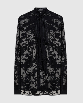 Ann Demeulemeester Dien black blouse with silk B0013768FA715