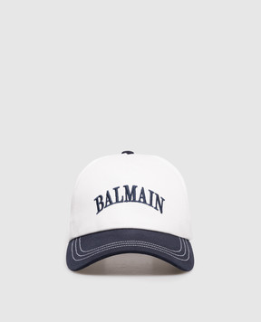 Balmain White cap with logo GH1XA561CB24