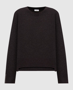 Peserico Dark brown wool, silk and cashmere sweater A99267F07K09283