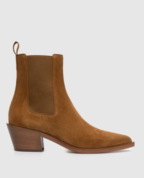 Gianvito Rossi Brown suede boots WYLIE G7290145CUO